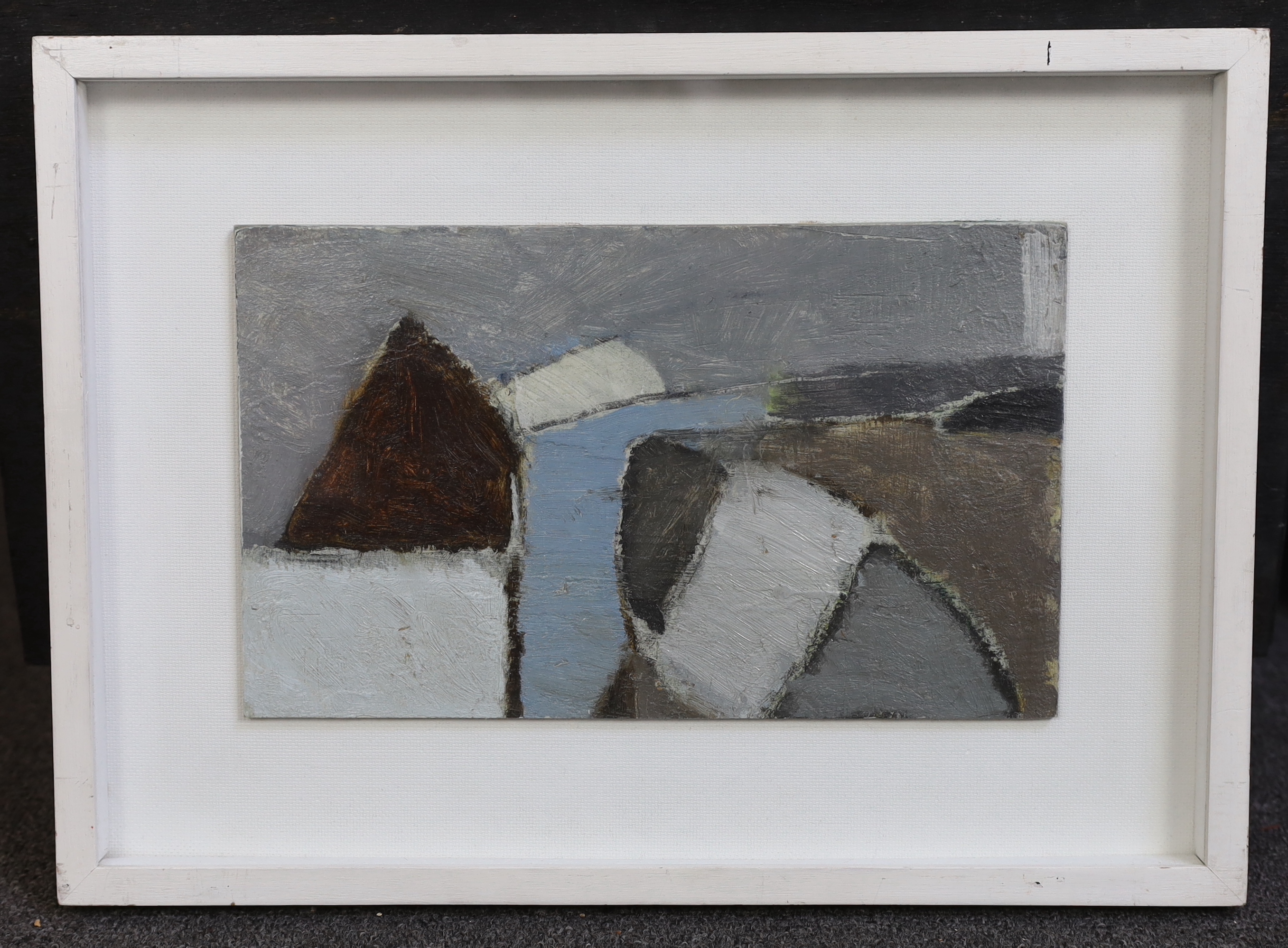 Michael Richard Ladd Canney (British, 1923-1999), 'Coastal, 1965', oil on board, 18 x 30cm